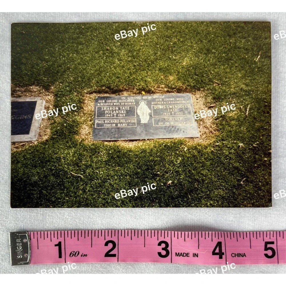 Vintage Sharon Tate Grave Photo 1990s Tourist Photo One Of A Kind